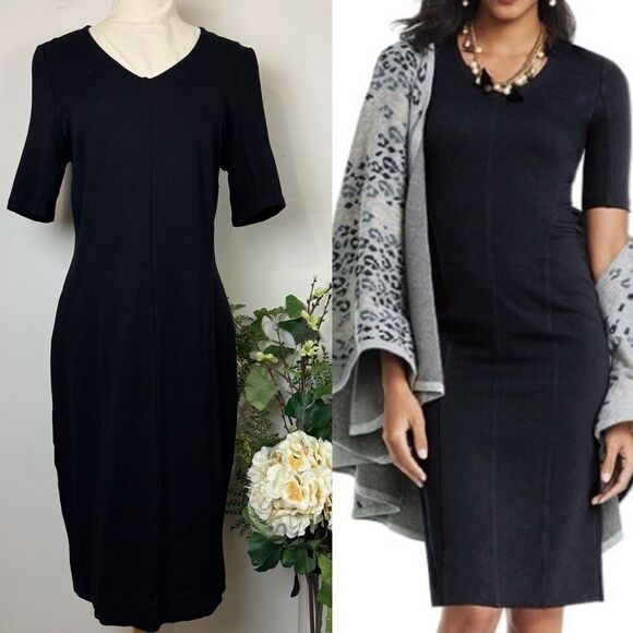 Cabi Claire Black Sheath Dress | Size 8 | LBD - Picture 1 of 15
